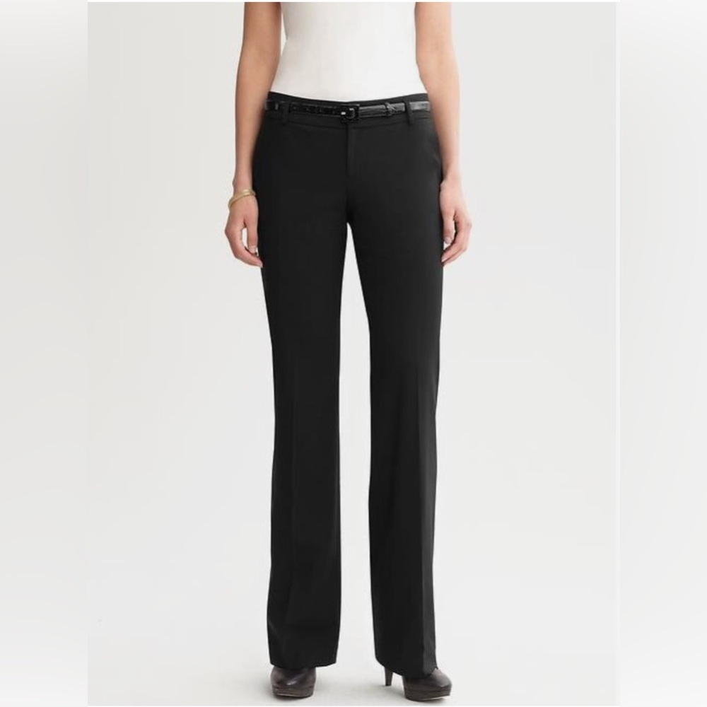 Banana Republic Martin-fit Black Lightweight Wool Trouser, size 8